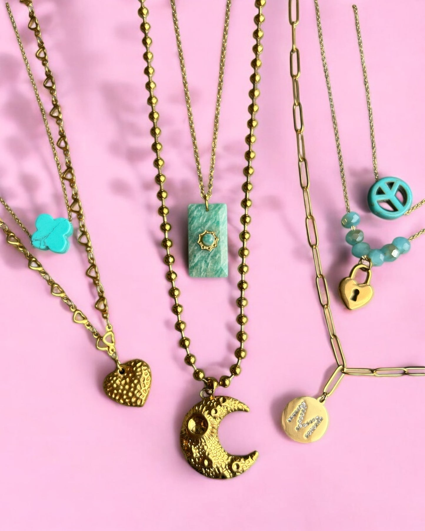 Ketting Beads Moon Groot