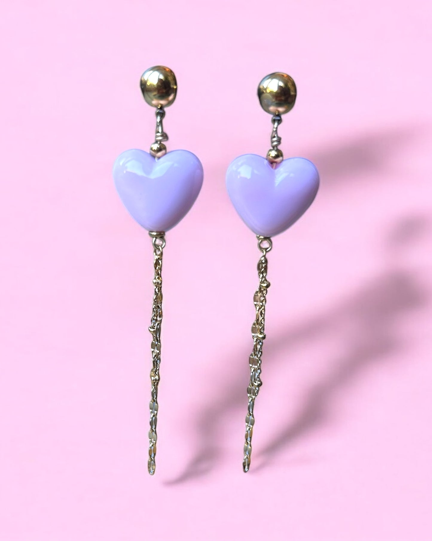 Oorbel Heart Stud Pink