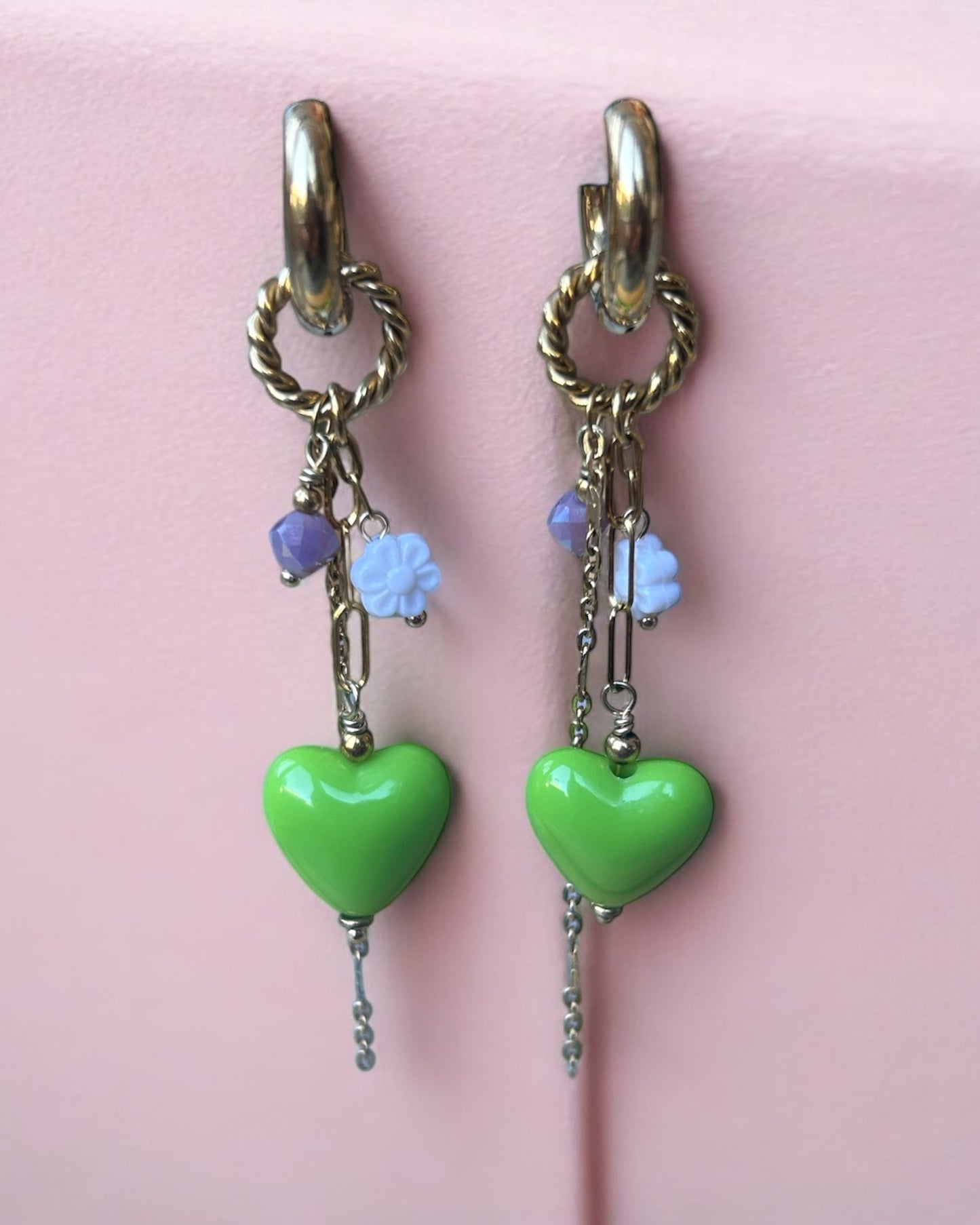 Oorbel Heart Green