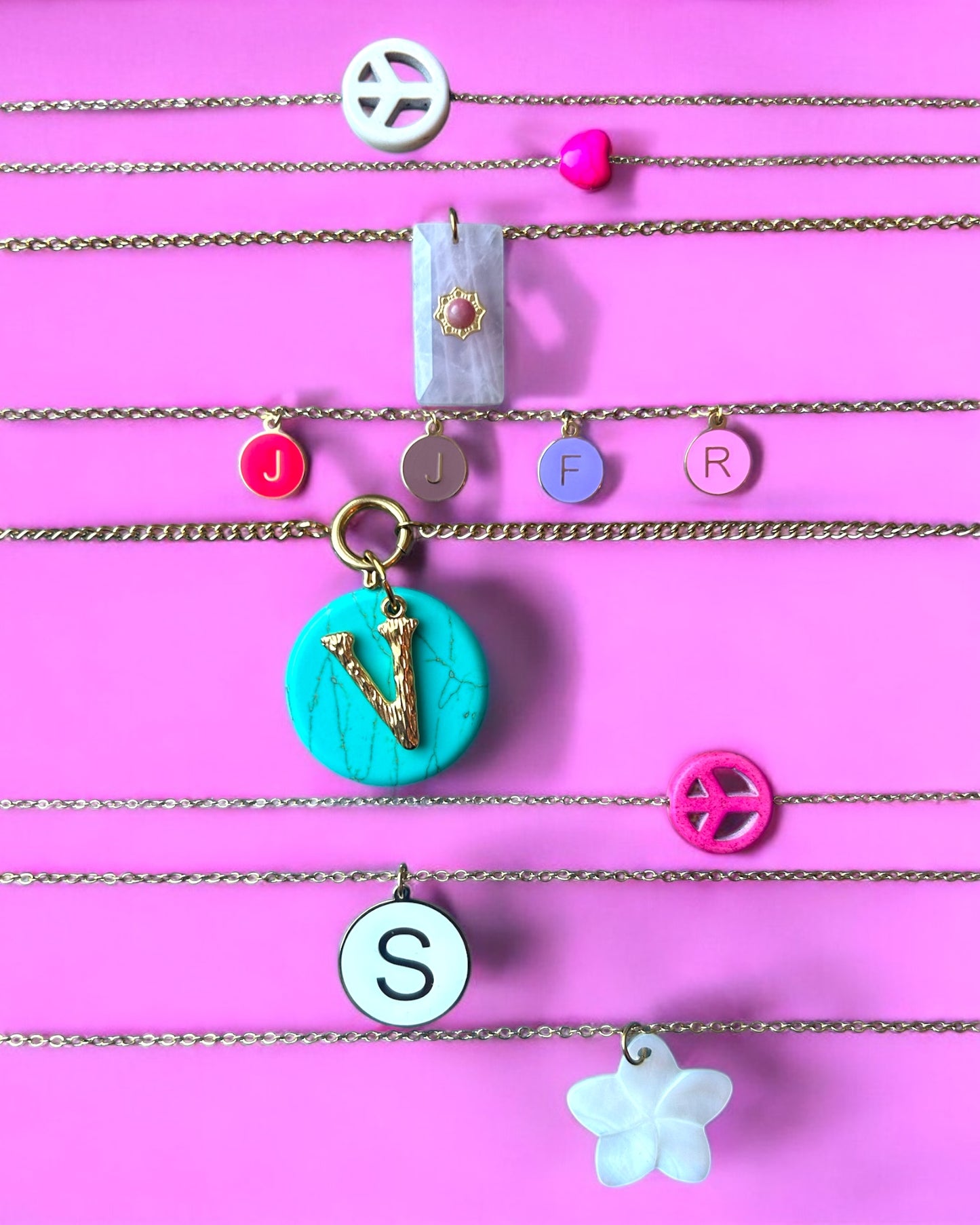 Ketting Minimalist Hartje Roze