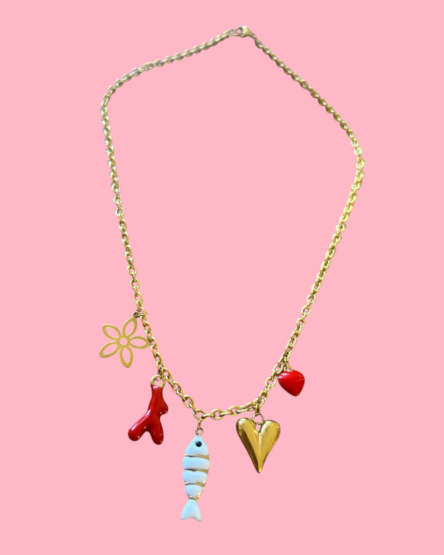 Bedelketting Wit Rood