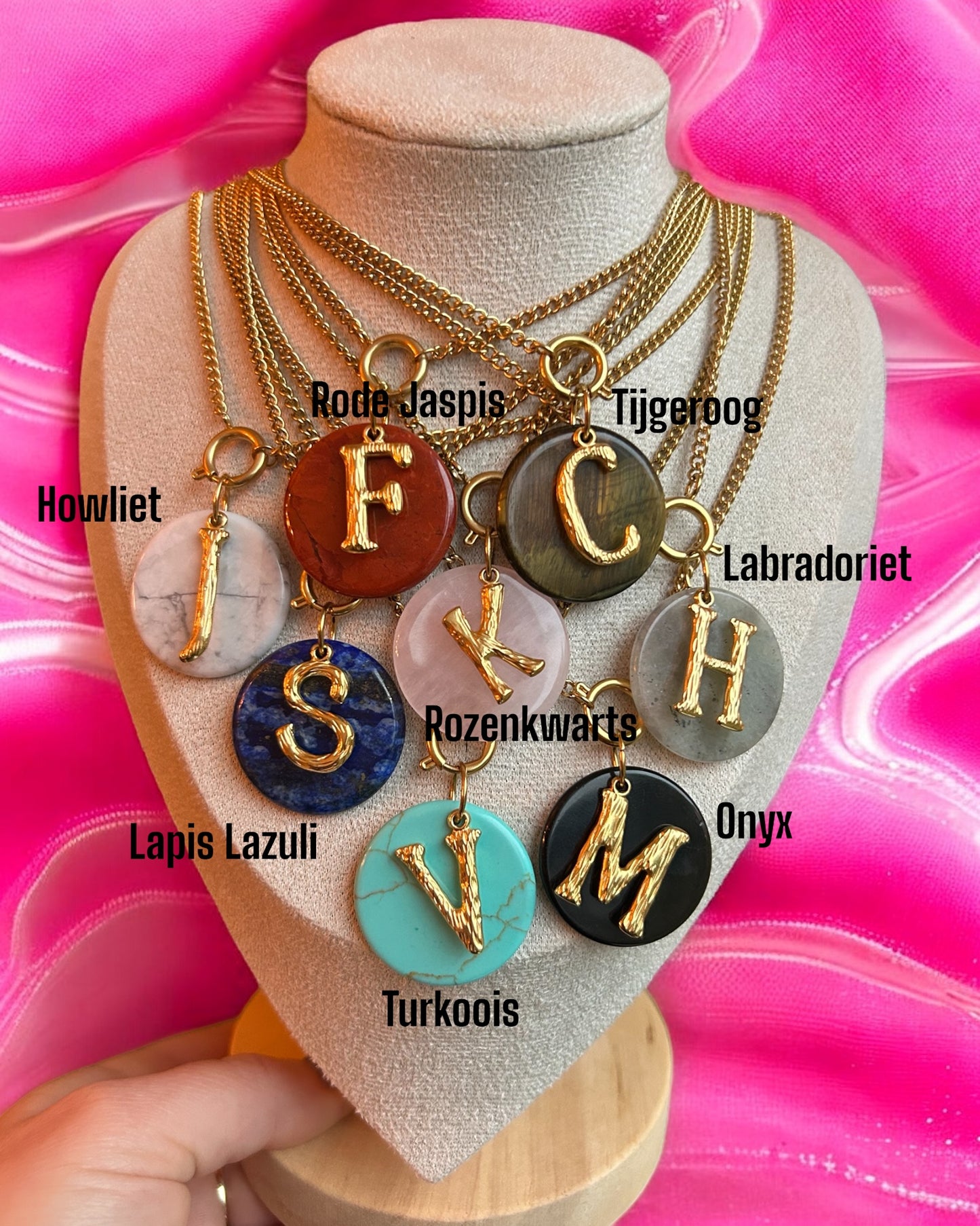 GEMSTONE Initiaal Ketting