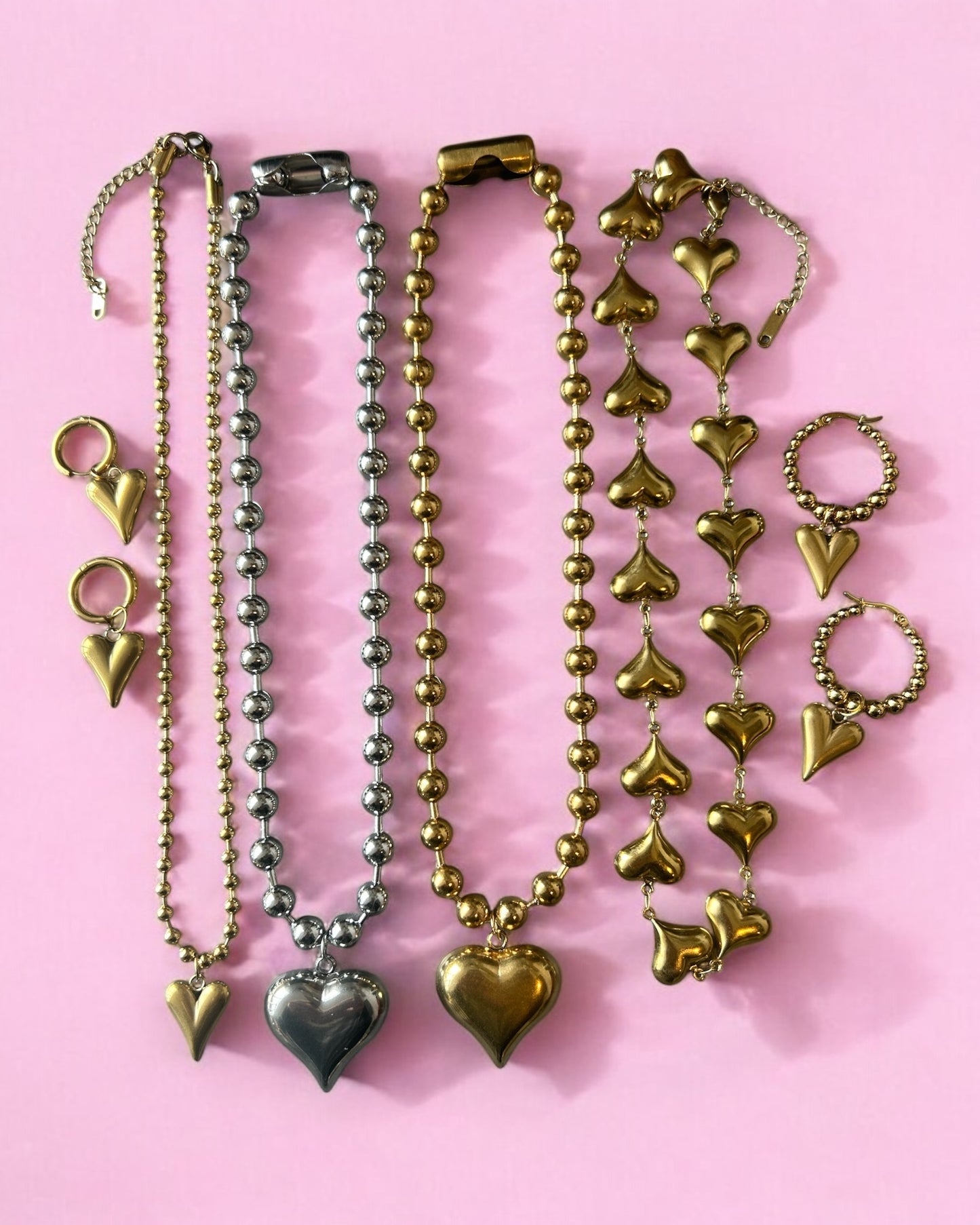 Ketting Big hart goud
