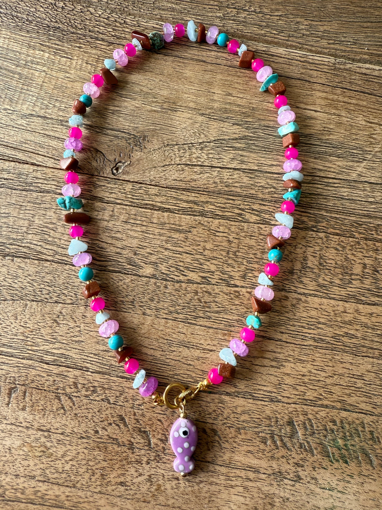 Kralen ketting met bedel summer 4