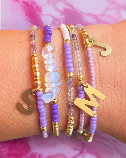 Kralen letter armband