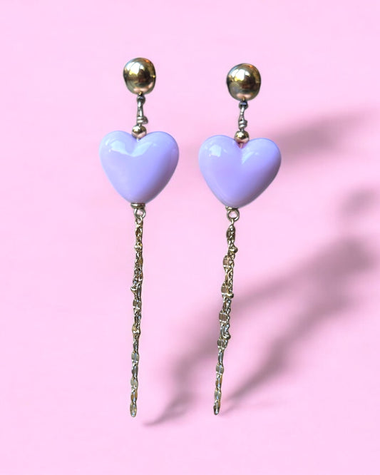 Oorbel Heart Stud Pink