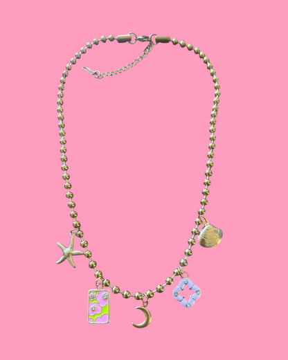 Bedelketting Roze Flowers