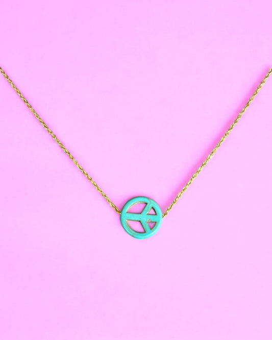 Ketting Minimalist Peace Turquoise