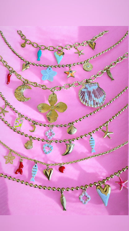 Bedelketting Roze Flowers