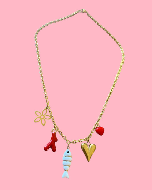 Bedelketting Wit Rood