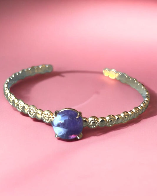 Bangle Stone paars dun
