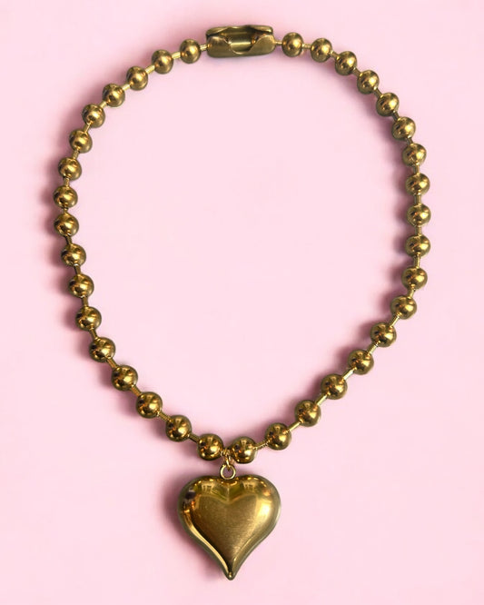 Ketting Big hart goud