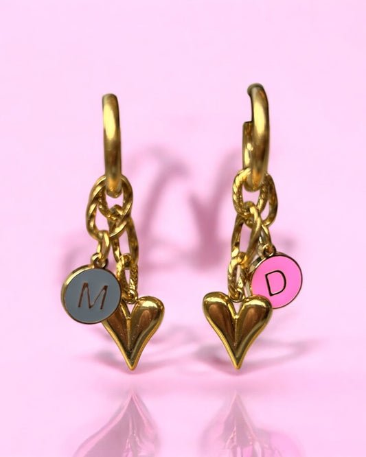 Little Coin hart oorbel