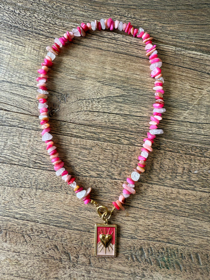 Kralen ketting met bedel summer 5